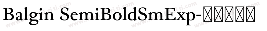 Balgin SemiBoldSmExp字体转换